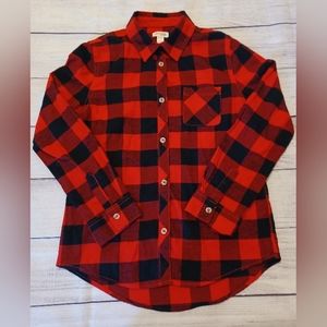 Girls Red Checker Flannel